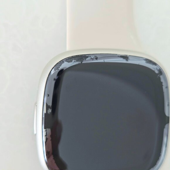 Fitbit Sense 2 Health Fitness Smartwatch Lunar White Platinum Watch Charger Box - Picture 8 of 16